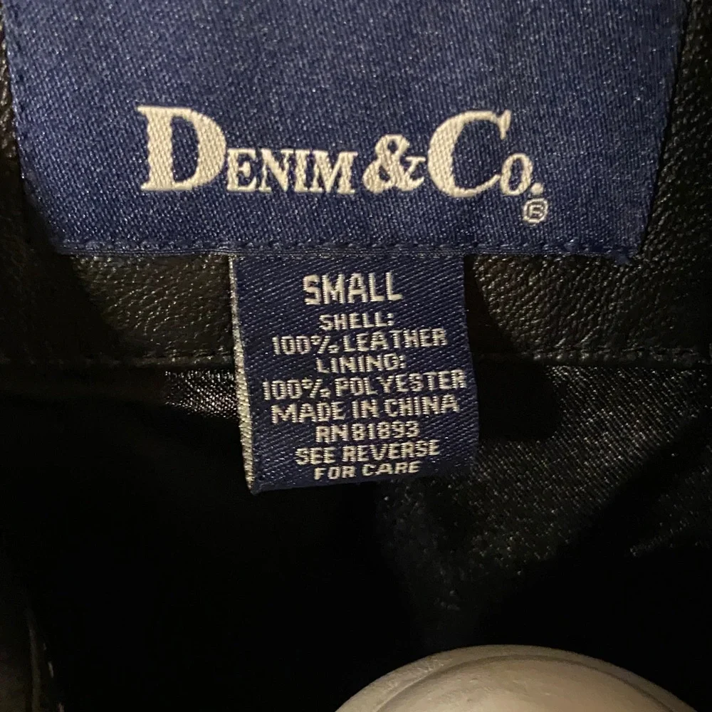 Denim and Co Black Leather Jacket